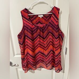 Chevron Sleeveless Blouse